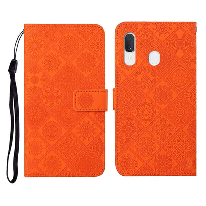 Ethnic Style Embossed Pattern Horizontal Flip Leather Case with Holder & Card Slots & Wallet & Lanyard, For Samsung Galaxy A20e, For Samsung Galaxy A20s, For Samsung Galaxy A21, For Samsung Galaxy A21s, For Samsung Galaxy A31, For Samsung Galaxy A40