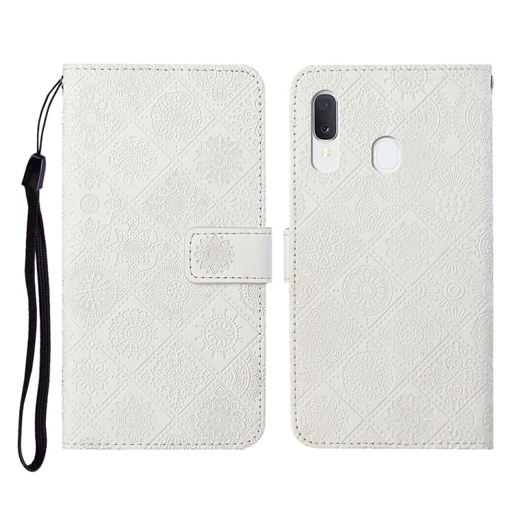Ethnic Style Embossed Pattern Horizontal Flip Leather Case with Holder & Card Slots & Wallet & Lanyard, For Samsung Galaxy A20e, For Samsung Galaxy A20s, For Samsung Galaxy A21, For Samsung Galaxy A21s, For Samsung Galaxy A31, For Samsung Galaxy A40