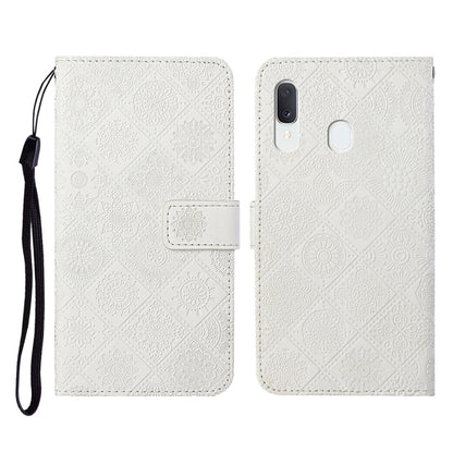Ethnic Style Embossed Pattern Horizontal Flip Leather Case with Holder & Card Slots & Wallet & Lanyard, For Samsung Galaxy A20e, For Samsung Galaxy A20s, For Samsung Galaxy A21, For Samsung Galaxy A21s, For Samsung Galaxy A31, For Samsung Galaxy A40