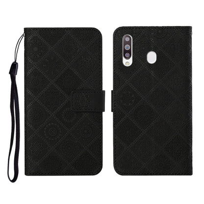 Ethnic Style Embossed Pattern Horizontal Flip Leather Case with Holder & Card Slots & Wallet & Lanyard, For Samsung Galaxy A20e, For Samsung Galaxy A20s, For Samsung Galaxy A21, For Samsung Galaxy A21s, For Samsung Galaxy A31, For Samsung Galaxy A40