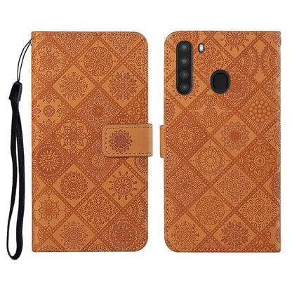 Ethnic Style Embossed Pattern Horizontal Flip Leather Case with Holder & Card Slots & Wallet & Lanyard, For Samsung Galaxy A20e, For Samsung Galaxy A20s, For Samsung Galaxy A21, For Samsung Galaxy A21s, For Samsung Galaxy A31, For Samsung Galaxy A40
