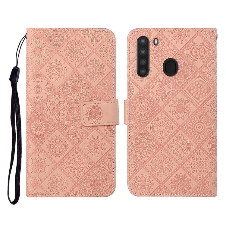 Ethnic Style Embossed Pattern Horizontal Flip Leather Case with Holder & Card Slots & Wallet & Lanyard, For Samsung Galaxy A20e, For Samsung Galaxy A20s, For Samsung Galaxy A21, For Samsung Galaxy A21s, For Samsung Galaxy A31, For Samsung Galaxy A40
