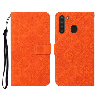 Ethnic Style Embossed Pattern Horizontal Flip Leather Case with Holder & Card Slots & Wallet & Lanyard, For Samsung Galaxy A20e, For Samsung Galaxy A20s, For Samsung Galaxy A21, For Samsung Galaxy A21s, For Samsung Galaxy A31, For Samsung Galaxy A40