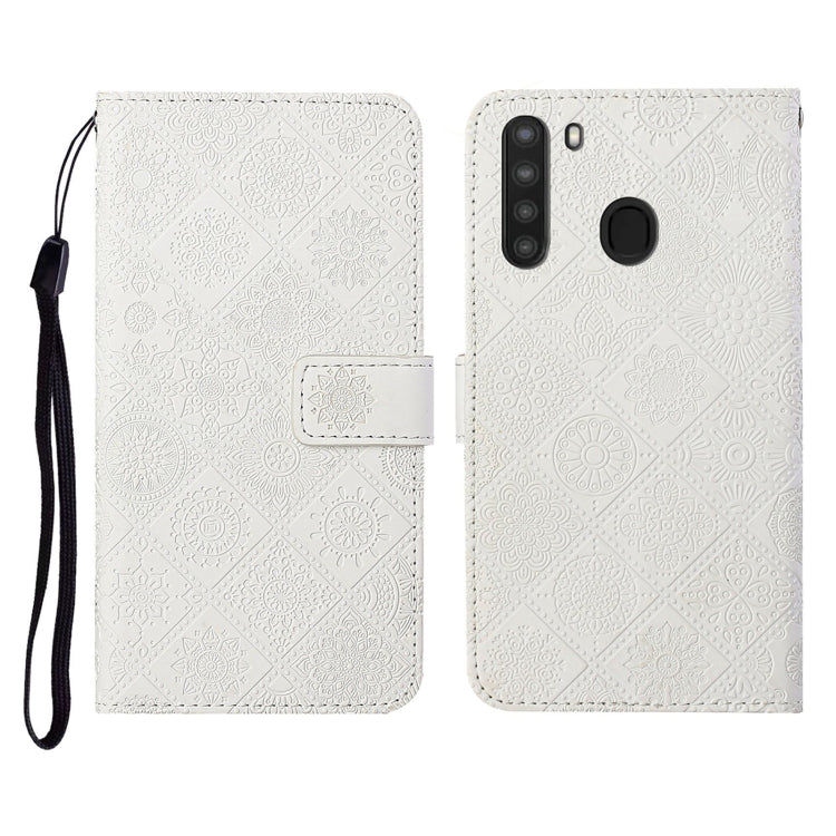 Ethnic Style Embossed Pattern Horizontal Flip Leather Case with Holder & Card Slots & Wallet & Lanyard, For Samsung Galaxy A20e, For Samsung Galaxy A20s, For Samsung Galaxy A21, For Samsung Galaxy A21s, For Samsung Galaxy A31, For Samsung Galaxy A40