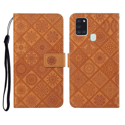 Ethnic Style Embossed Pattern Horizontal Flip Leather Case with Holder & Card Slots & Wallet & Lanyard, For Samsung Galaxy A20e, For Samsung Galaxy A20s, For Samsung Galaxy A21, For Samsung Galaxy A21s, For Samsung Galaxy A31, For Samsung Galaxy A40
