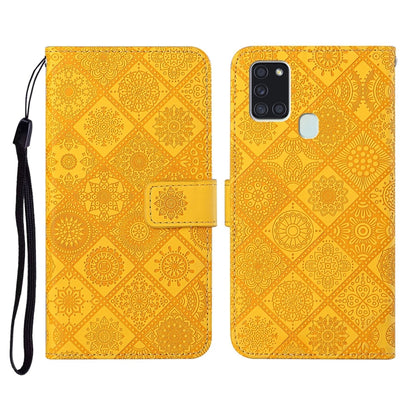 Ethnic Style Embossed Pattern Horizontal Flip Leather Case with Holder & Card Slots & Wallet & Lanyard, For Samsung Galaxy A20e, For Samsung Galaxy A20s, For Samsung Galaxy A21, For Samsung Galaxy A21s, For Samsung Galaxy A31, For Samsung Galaxy A40