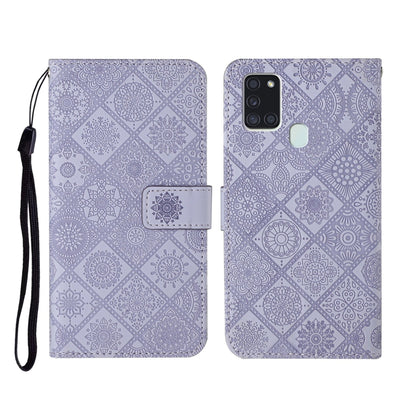 Ethnic Style Embossed Pattern Horizontal Flip Leather Case with Holder & Card Slots & Wallet & Lanyard, For Samsung Galaxy A20e, For Samsung Galaxy A20s, For Samsung Galaxy A21, For Samsung Galaxy A21s, For Samsung Galaxy A31, For Samsung Galaxy A40