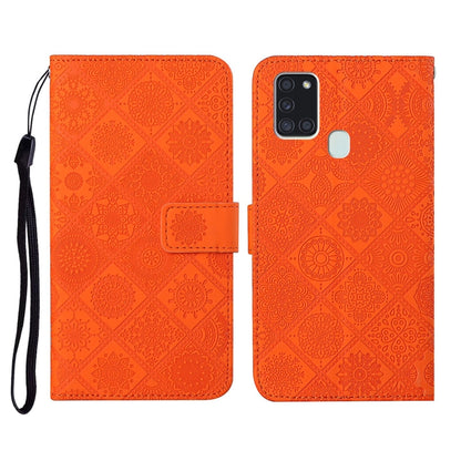 Ethnic Style Embossed Pattern Horizontal Flip Leather Case with Holder & Card Slots & Wallet & Lanyard, For Samsung Galaxy A20e, For Samsung Galaxy A20s, For Samsung Galaxy A21, For Samsung Galaxy A21s, For Samsung Galaxy A31, For Samsung Galaxy A40