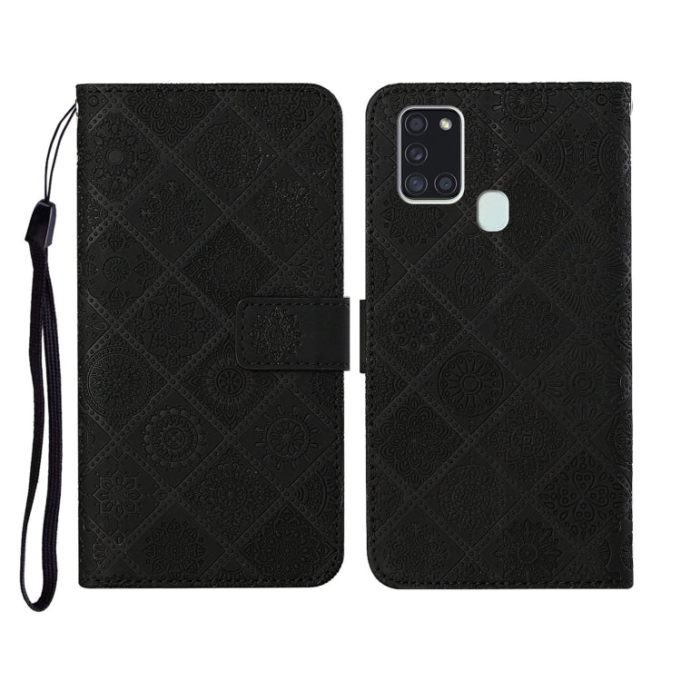 Ethnic Style Embossed Pattern Horizontal Flip Leather Case with Holder & Card Slots & Wallet & Lanyard, For Samsung Galaxy A20e, For Samsung Galaxy A20s, For Samsung Galaxy A21, For Samsung Galaxy A21s, For Samsung Galaxy A31, For Samsung Galaxy A40