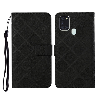 Ethnic Style Embossed Pattern Horizontal Flip Leather Case with Holder & Card Slots & Wallet & Lanyard, For Samsung Galaxy A20e, For Samsung Galaxy A20s, For Samsung Galaxy A21, For Samsung Galaxy A21s, For Samsung Galaxy A31, For Samsung Galaxy A40