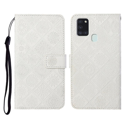 Ethnic Style Embossed Pattern Horizontal Flip Leather Case with Holder & Card Slots & Wallet & Lanyard, For Samsung Galaxy A20e, For Samsung Galaxy A20s, For Samsung Galaxy A21, For Samsung Galaxy A21s, For Samsung Galaxy A31, For Samsung Galaxy A40