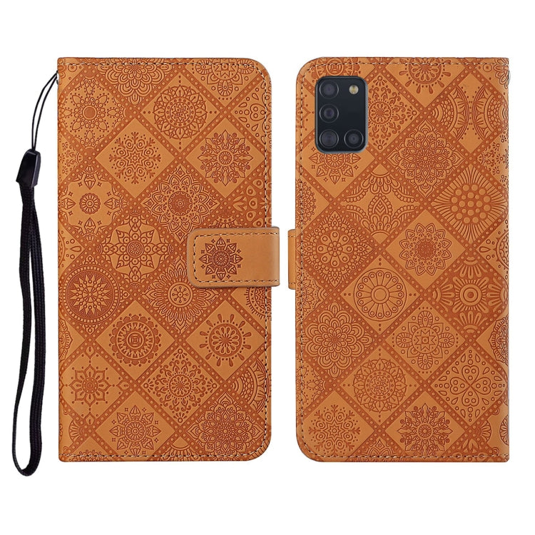 Ethnic Style Embossed Pattern Horizontal Flip Leather Case with Holder & Card Slots & Wallet & Lanyard, For Samsung Galaxy A20e, For Samsung Galaxy A20s, For Samsung Galaxy A21, For Samsung Galaxy A21s, For Samsung Galaxy A31, For Samsung Galaxy A40