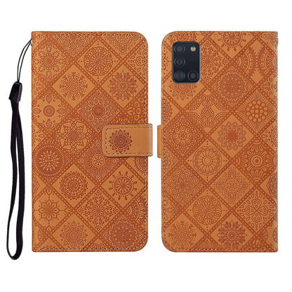 Ethnic Style Embossed Pattern Horizontal Flip Leather Case with Holder & Card Slots & Wallet & Lanyard, For Samsung Galaxy A20e, For Samsung Galaxy A20s, For Samsung Galaxy A21, For Samsung Galaxy A21s, For Samsung Galaxy A31, For Samsung Galaxy A40