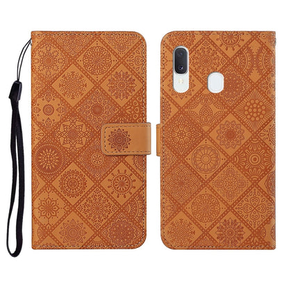 Ethnic Style Embossed Pattern Horizontal Flip Leather Case with Holder & Card Slots & Wallet & Lanyard, For Samsung Galaxy A20e, For Samsung Galaxy A20s, For Samsung Galaxy A21, For Samsung Galaxy A21s, For Samsung Galaxy A31, For Samsung Galaxy A40