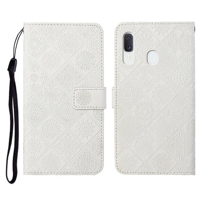 Ethnic Style Embossed Pattern Horizontal Flip Leather Case with Holder & Card Slots & Wallet & Lanyard, For Samsung Galaxy A20e, For Samsung Galaxy A20s, For Samsung Galaxy A21, For Samsung Galaxy A21s, For Samsung Galaxy A31, For Samsung Galaxy A40