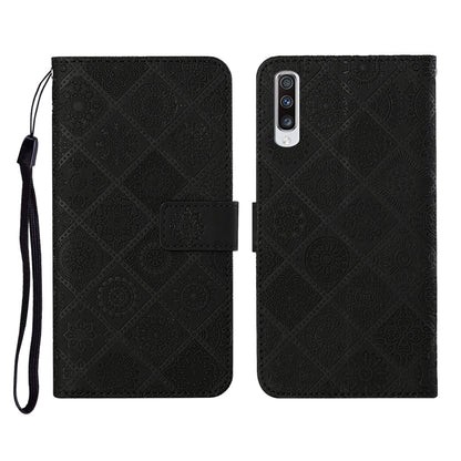 Ethnic Style Embossed Pattern Horizontal Flip Leather Case with Holder & Card Slots & Wallet & Lanyard, For Samsung Galaxy A41, For Samsung Galaxy A42 5G, For Samsung Galaxy A50, For Samsung Galaxy A51, For Samsung Galaxy A70, For Samsung Galaxy A71