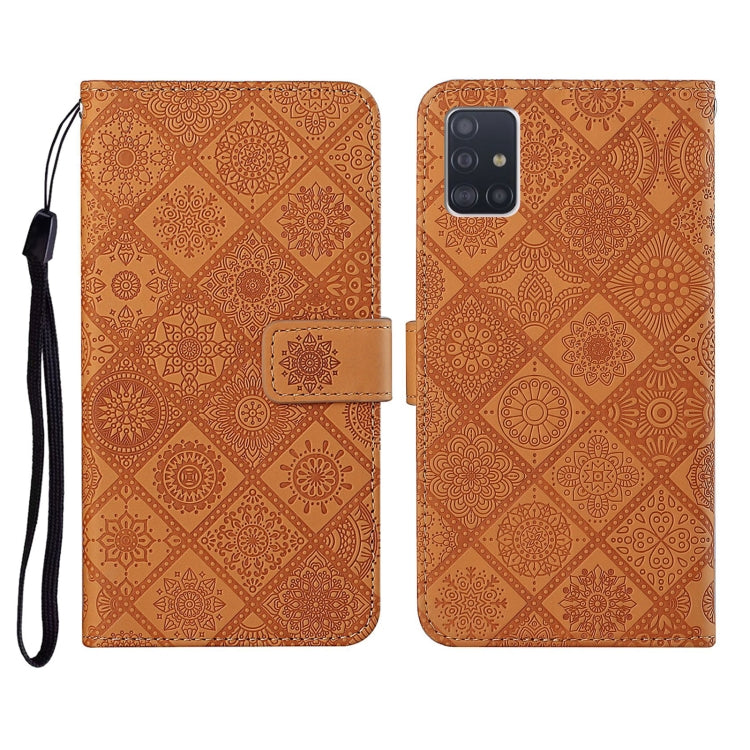 Ethnic Style Embossed Pattern Horizontal Flip Leather Case with Holder & Card Slots & Wallet & Lanyard, For Samsung Galaxy A41, For Samsung Galaxy A42 5G, For Samsung Galaxy A50, For Samsung Galaxy A51, For Samsung Galaxy A70, For Samsung Galaxy A71