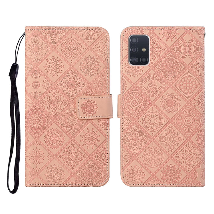 Ethnic Style Embossed Pattern Horizontal Flip Leather Case with Holder & Card Slots & Wallet & Lanyard, For Samsung Galaxy A41, For Samsung Galaxy A42 5G, For Samsung Galaxy A50, For Samsung Galaxy A51, For Samsung Galaxy A70, For Samsung Galaxy A71