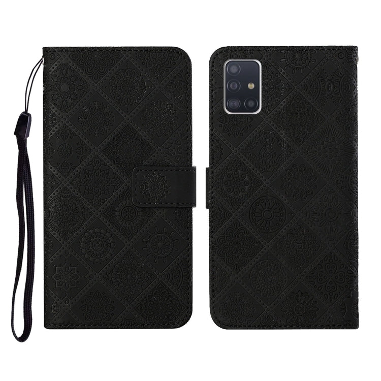 Ethnic Style Embossed Pattern Horizontal Flip Leather Case with Holder & Card Slots & Wallet & Lanyard, For Samsung Galaxy A41, For Samsung Galaxy A42 5G, For Samsung Galaxy A50, For Samsung Galaxy A51, For Samsung Galaxy A70, For Samsung Galaxy A71