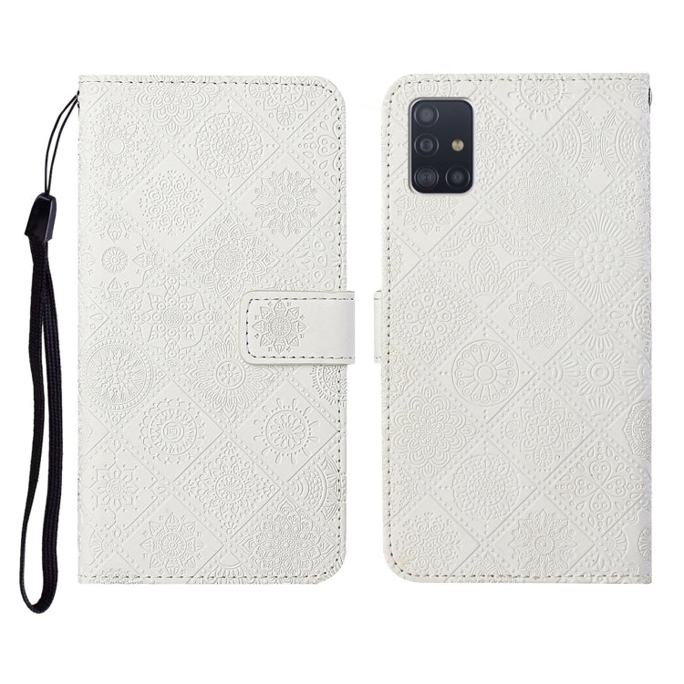 Ethnic Style Embossed Pattern Horizontal Flip Leather Case with Holder & Card Slots & Wallet & Lanyard, For Samsung Galaxy A41, For Samsung Galaxy A42 5G, For Samsung Galaxy A50, For Samsung Galaxy A51, For Samsung Galaxy A70, For Samsung Galaxy A71