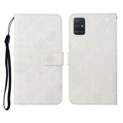Ethnic Style Embossed Pattern Horizontal Flip Leather Case with Holder & Card Slots & Wallet & Lanyard, For Samsung Galaxy A41, For Samsung Galaxy A42 5G, For Samsung Galaxy A50, For Samsung Galaxy A51, For Samsung Galaxy A70, For Samsung Galaxy A71