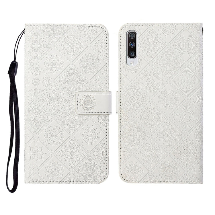 Ethnic Style Embossed Pattern Horizontal Flip Leather Case with Holder & Card Slots & Wallet & Lanyard, For Samsung Galaxy A41, For Samsung Galaxy A42 5G, For Samsung Galaxy A50, For Samsung Galaxy A51, For Samsung Galaxy A70, For Samsung Galaxy A71