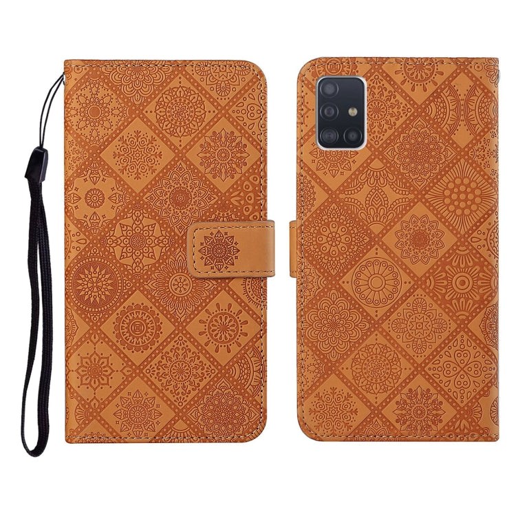 Ethnic Style Embossed Pattern Horizontal Flip Leather Case with Holder & Card Slots & Wallet & Lanyard, For Samsung Galaxy A41, For Samsung Galaxy A42 5G, For Samsung Galaxy A50, For Samsung Galaxy A51, For Samsung Galaxy A70, For Samsung Galaxy A71