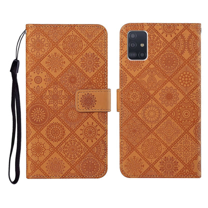 Ethnic Style Embossed Pattern Horizontal Flip Leather Case with Holder & Card Slots & Wallet & Lanyard, For Samsung Galaxy A41, For Samsung Galaxy A42 5G, For Samsung Galaxy A50, For Samsung Galaxy A51, For Samsung Galaxy A70, For Samsung Galaxy A71