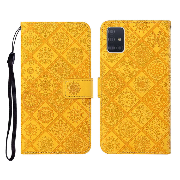 Ethnic Style Embossed Pattern Horizontal Flip Leather Case with Holder & Card Slots & Wallet & Lanyard, For Samsung Galaxy A41, For Samsung Galaxy A42 5G, For Samsung Galaxy A50, For Samsung Galaxy A51, For Samsung Galaxy A70, For Samsung Galaxy A71