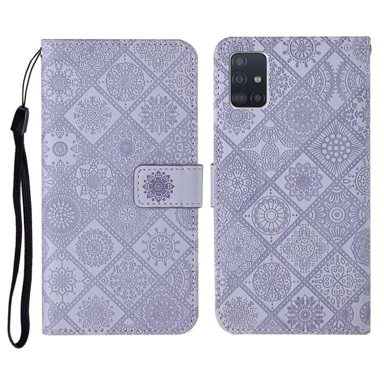 Ethnic Style Embossed Pattern Horizontal Flip Leather Case with Holder & Card Slots & Wallet & Lanyard, For Samsung Galaxy A41, For Samsung Galaxy A42 5G, For Samsung Galaxy A50, For Samsung Galaxy A51, For Samsung Galaxy A70, For Samsung Galaxy A71