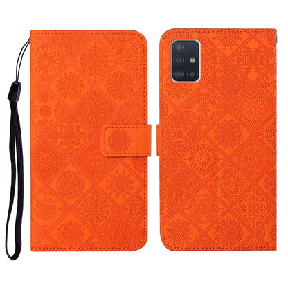 Ethnic Style Embossed Pattern Horizontal Flip Leather Case with Holder & Card Slots & Wallet & Lanyard, For Samsung Galaxy A41, For Samsung Galaxy A42 5G, For Samsung Galaxy A50, For Samsung Galaxy A51, For Samsung Galaxy A70, For Samsung Galaxy A71