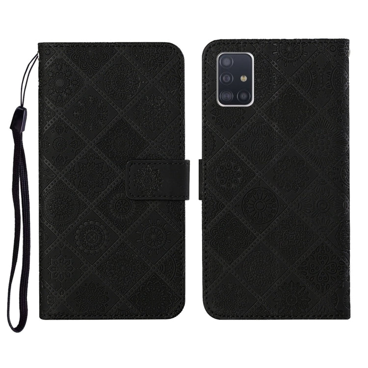 Ethnic Style Embossed Pattern Horizontal Flip Leather Case with Holder & Card Slots & Wallet & Lanyard, For Samsung Galaxy A41, For Samsung Galaxy A42 5G, For Samsung Galaxy A50, For Samsung Galaxy A51, For Samsung Galaxy A70, For Samsung Galaxy A71