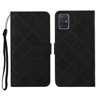 Ethnic Style Embossed Pattern Horizontal Flip Leather Case with Holder & Card Slots & Wallet & Lanyard, For Samsung Galaxy A41, For Samsung Galaxy A42 5G, For Samsung Galaxy A50, For Samsung Galaxy A51, For Samsung Galaxy A70, For Samsung Galaxy A71