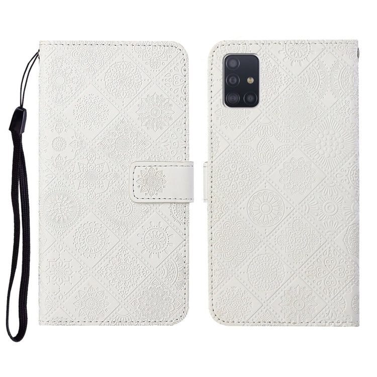 Ethnic Style Embossed Pattern Horizontal Flip Leather Case with Holder & Card Slots & Wallet & Lanyard, For Samsung Galaxy A41, For Samsung Galaxy A42 5G, For Samsung Galaxy A50, For Samsung Galaxy A51, For Samsung Galaxy A70, For Samsung Galaxy A71