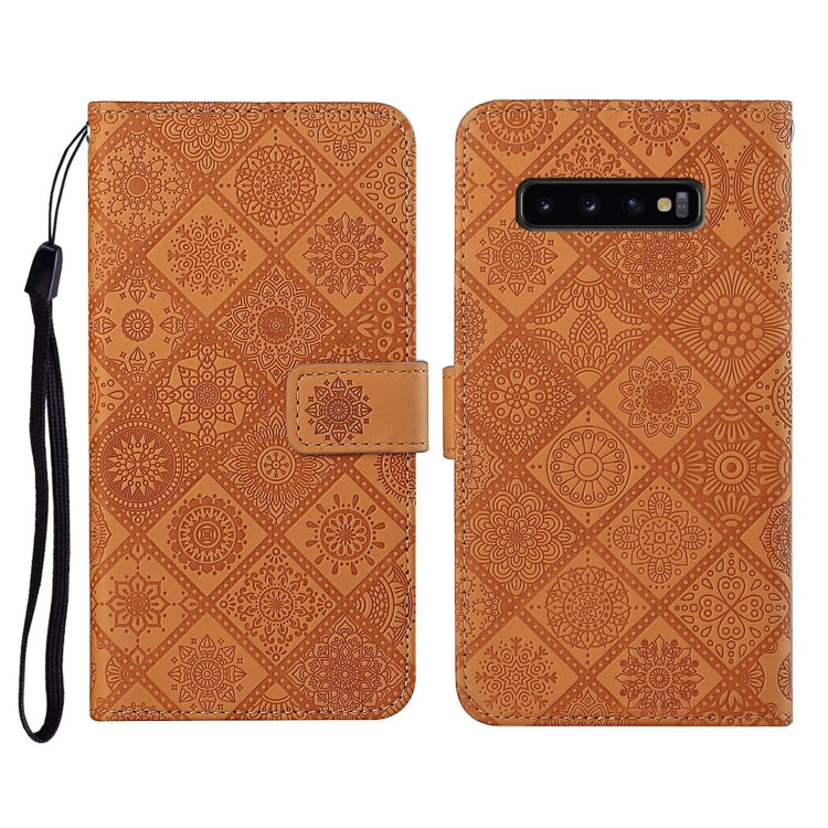 Ethnic Style Embossed Pattern Horizontal Flip Leather Case with Holder & Card Slots & Wallet & Lanyard, For Samsung Galaxy M11, For Samsung Galaxy Note20, For Samsung Galaxy Note20 Ultra, For Samsung Galaxy S10, For Samsung Galaxy S10+�����������������...