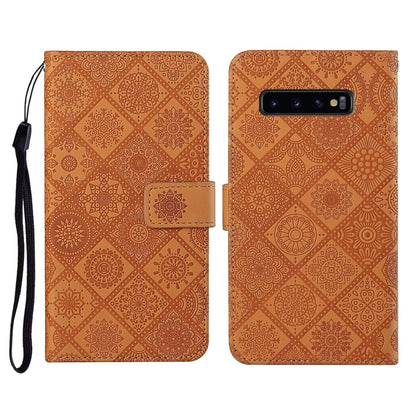 Ethnic Style Embossed Pattern Horizontal Flip Leather Case with Holder & Card Slots & Wallet & Lanyard, For Samsung Galaxy M11, For Samsung Galaxy Note20, For Samsung Galaxy Note20 Ultra, For Samsung Galaxy S10, For Samsung Galaxy S10+�����������������...