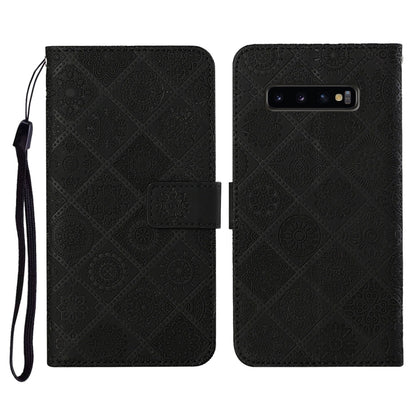Ethnic Style Embossed Pattern Horizontal Flip Leather Case with Holder & Card Slots & Wallet & Lanyard, For Samsung Galaxy M11, For Samsung Galaxy Note20, For Samsung Galaxy Note20 Ultra, For Samsung Galaxy S10, For Samsung Galaxy S10+�����������������...