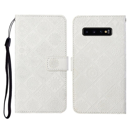 Ethnic Style Embossed Pattern Horizontal Flip Leather Case with Holder & Card Slots & Wallet & Lanyard, For Samsung Galaxy M11, For Samsung Galaxy Note20, For Samsung Galaxy Note20 Ultra, For Samsung Galaxy S10, For Samsung Galaxy S10+�����������������...