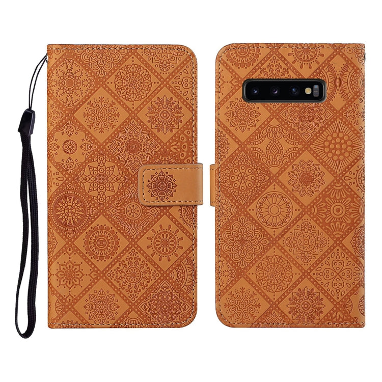 Ethnic Style Embossed Pattern Horizontal Flip Leather Case with Holder & Card Slots & Wallet & Lanyard, For Samsung Galaxy M11, For Samsung Galaxy Note20, For Samsung Galaxy Note20 Ultra, For Samsung Galaxy S10, For Samsung Galaxy S10+�����������������...