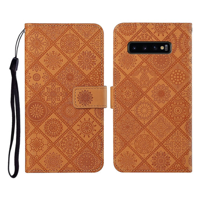 Ethnic Style Embossed Pattern Horizontal Flip Leather Case with Holder & Card Slots & Wallet & Lanyard, For Samsung Galaxy M11, For Samsung Galaxy Note20, For Samsung Galaxy Note20 Ultra, For Samsung Galaxy S10, For Samsung Galaxy S10+�����������������...