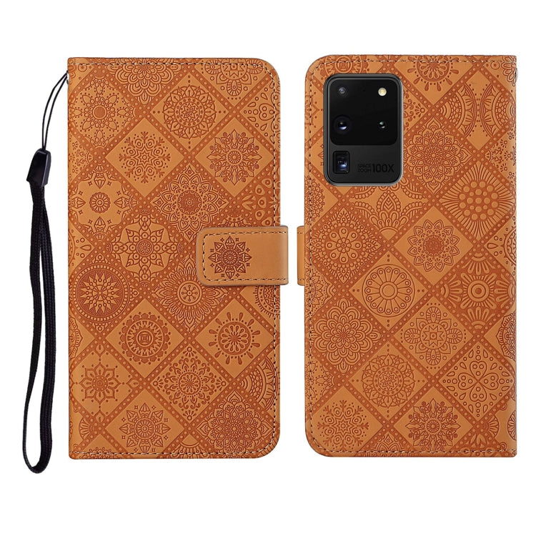 Ethnic Style Embossed Pattern Horizontal Flip Leather Case with Holder & Card Slots & Wallet & Lanyard, For Samsung Galaxy S20, For Samsung Galaxy S20 FE, For Samsung Galaxy S20+, For Samsung Galaxy S20 Ultra, For Samsung Galaxy Galaxy S21 5G����������...
