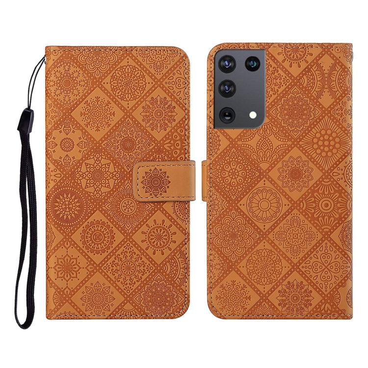 Ethnic Style Embossed Pattern Horizontal Flip Leather Case with Holder & Card Slots & Wallet & Lanyard, For Samsung Galaxy S21Ultra 5G, For Samsung Galaxy A02s (US Version)