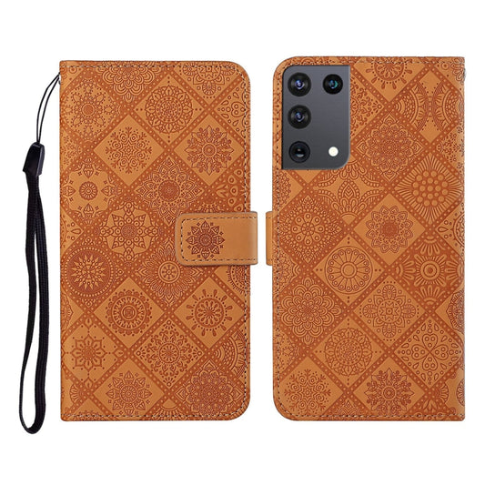 Ethnic Style Embossed Pattern Horizontal Flip Leather Case with Holder & Card Slots & Wallet & Lanyard, For Samsung Galaxy S21Ultra 5G, For Samsung Galaxy A02s (US Version)