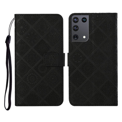 Ethnic Style Embossed Pattern Horizontal Flip Leather Case with Holder & Card Slots & Wallet & Lanyard, For Samsung Galaxy S21Ultra 5G, For Samsung Galaxy A02s (US Version)