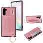 Glitter Powder PU+TPU Shockproof Protective Case with Holder & Card Slots & Wrist Strap, For Samsung Galaxy Note 10, For Samsung Galaxy Note 10 Pro