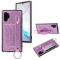 Glitter Powder PU+TPU Shockproof Protective Case with Holder & Card Slots & Wrist Strap, For Samsung Galaxy Note 10, For Samsung Galaxy Note 10 Pro