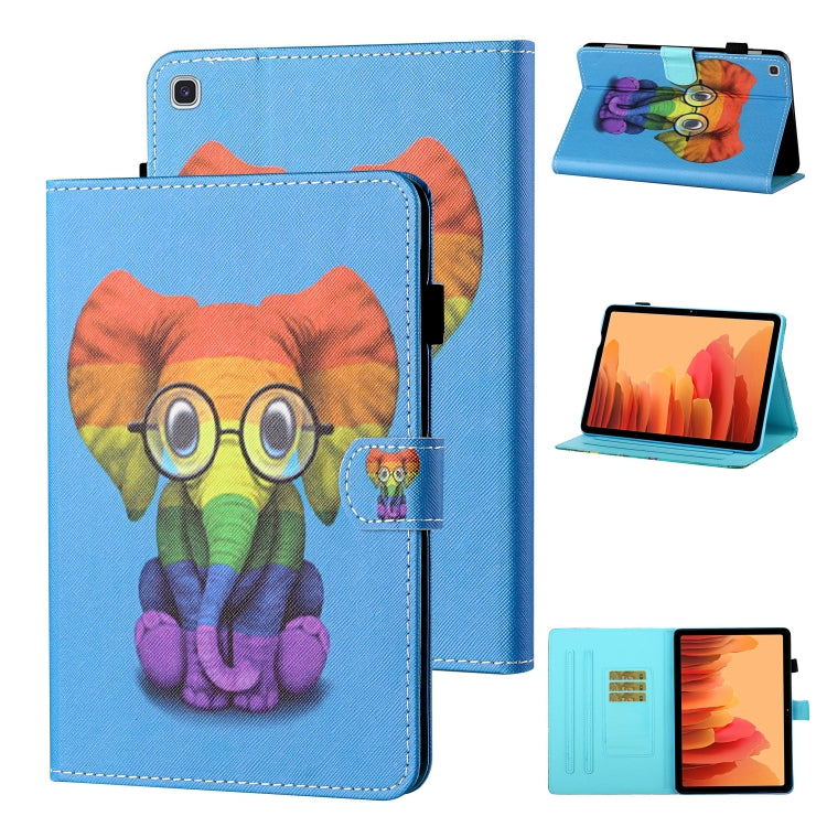 Coloured Drawing Stitching Horizontal Flip Leather Case with Holder & Card Slot & Sleep / Wake-up Function, For Samsung Galaxy Tab A7 10.4 (2020) T500/T505, For Samsung Galaxy Tab S6 Lite P610/P615, For Samsung Galaxy Tab A 8.0 (2019) T290/T295��������...