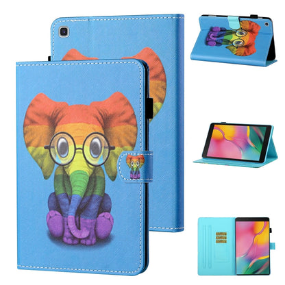 Coloured Drawing Stitching Horizontal Flip Leather Case with Holder & Card Slot & Sleep / Wake-up Function, For Samsung Galaxy Tab A7 10.4 (2020) T500/T505, For Samsung Galaxy Tab S6 Lite P610/P615, For Samsung Galaxy Tab A 8.0 (2019) T290/T295��������...