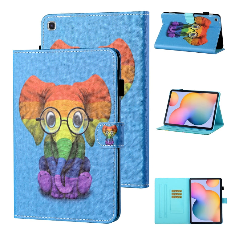 Coloured Drawing Stitching Horizontal Flip Leather Case with Holder & Card Slot & Sleep / Wake-up Function, For Samsung Galaxy Tab A7 10.4 (2020) T500/T505, For Samsung Galaxy Tab S6 Lite P610/P615, For Samsung Galaxy Tab A 8.0 (2019) T290/T295��������...