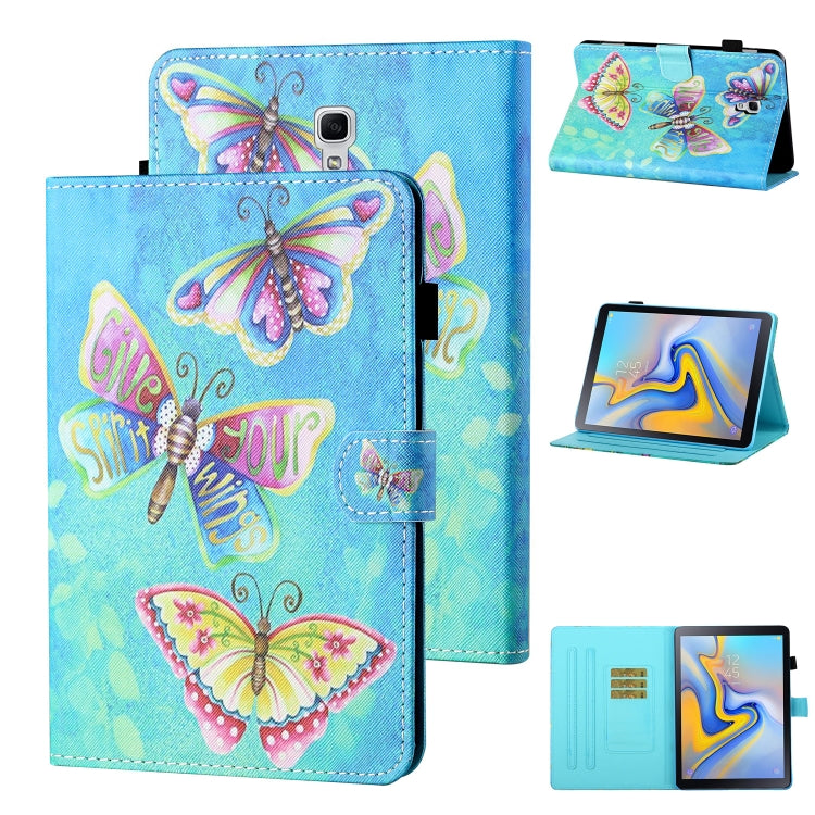 Coloured Drawing Stitching Horizontal Flip Leather Case with Holder & Card Slot & Sleep / Wake-up Function, For Samsung Galaxy Tab A7 10.4 (2020) T500/T505, For Samsung Galaxy Tab S6 Lite P610/P615, For Samsung Galaxy Tab A 8.0 (2019) T290/T295��������...